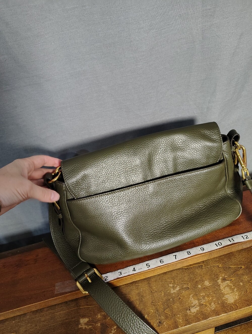 Prada Olive Green Leather Crossbody Bag - Picture 10 of 16